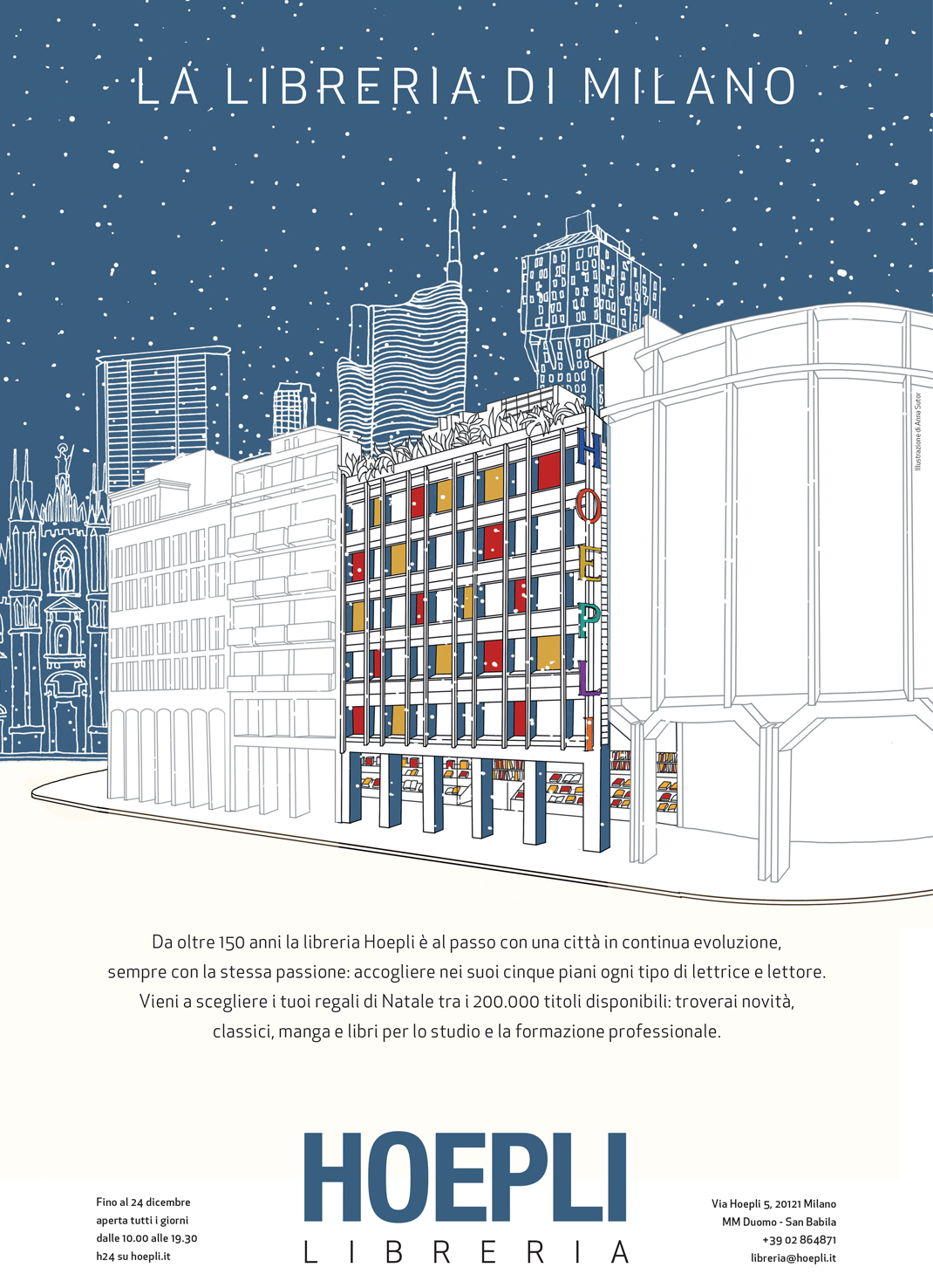 Hoepli campagna pubblicitaria invernale