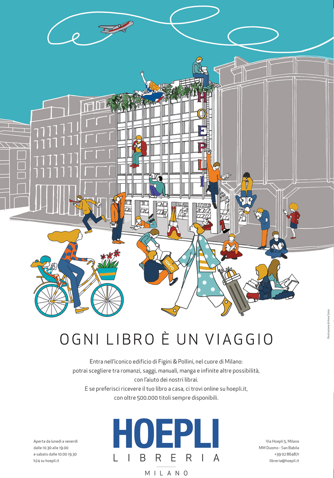 Advertising Campaign Hoepli Bookstore Milano