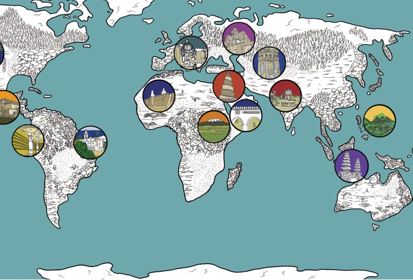 UNESCO world heritage map